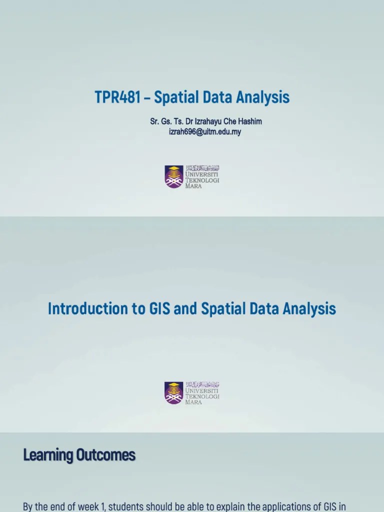 Introduction To GIS And Spatial Data Analysis | PDF