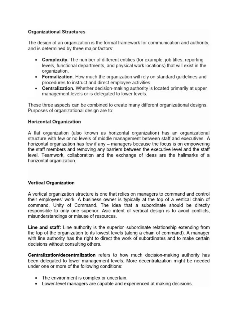 Organizational Structures | PDF | Leadership | Motivational