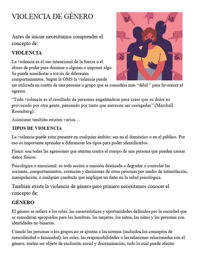 Violencia De Genero | PDF | Violencia | La Violencia Contra Las Mujeres
