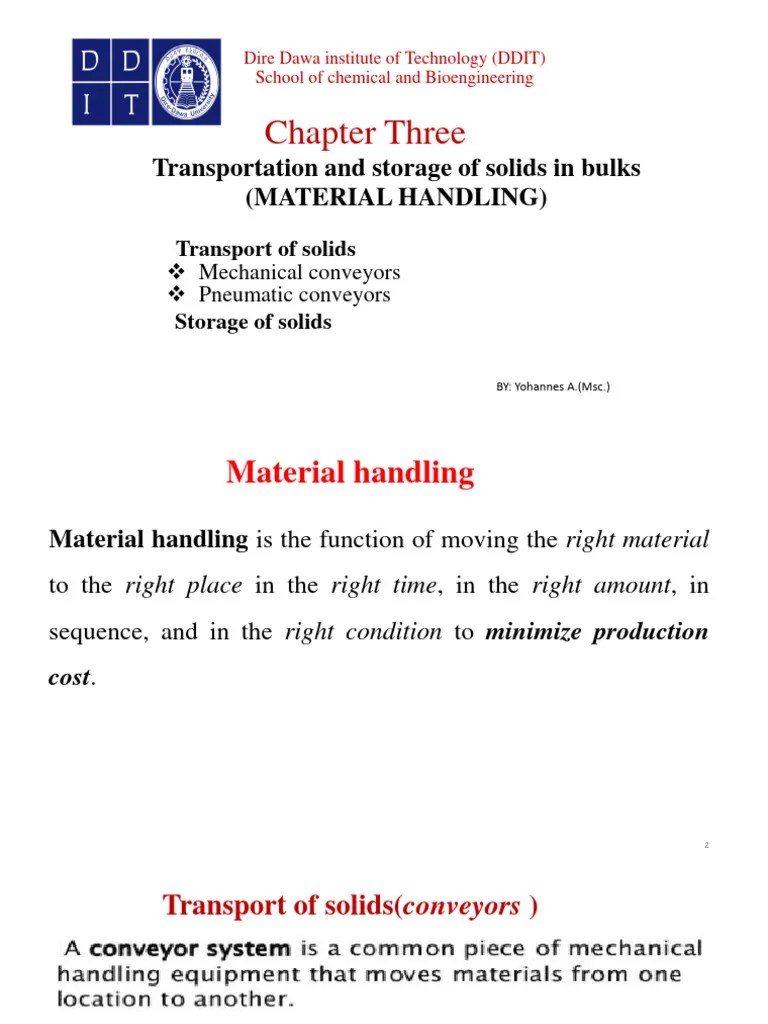 Chapter III Solid Handling PDF | PDF | Belt (Mechanical) | Manufactured Goods
