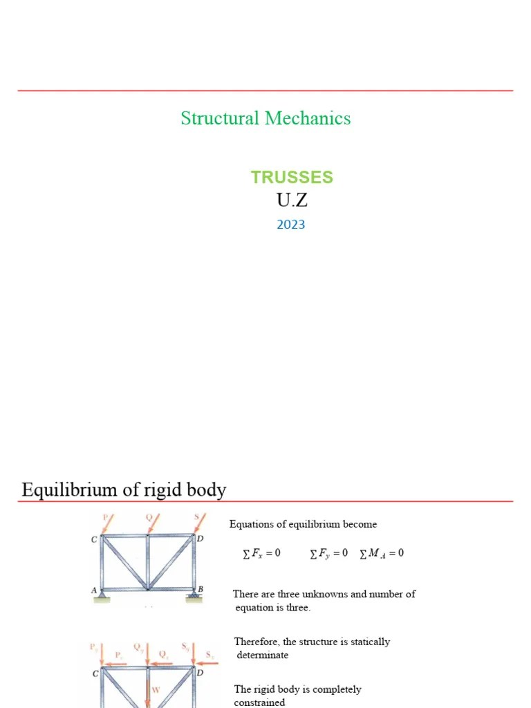 Lecture Note Trusses Pdf Truss Structural Analysis - Landscape Wallpaper Collection - Desktop Quality