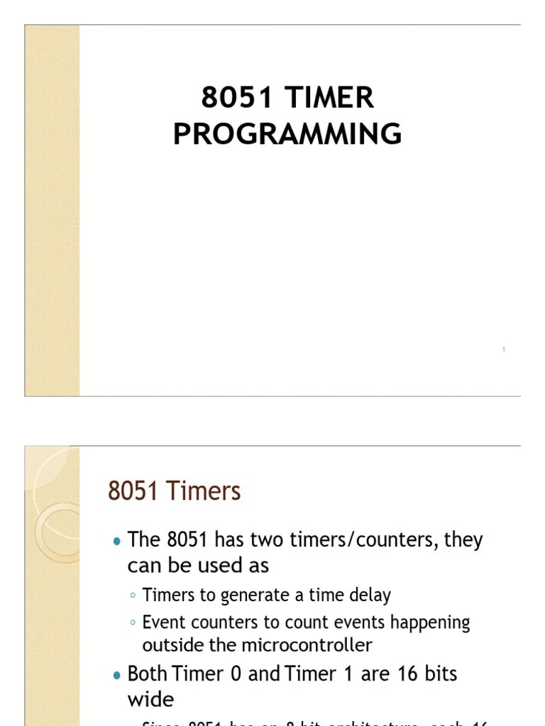 6_8051_timers | PDF | Electrical Engineering | Computer Science