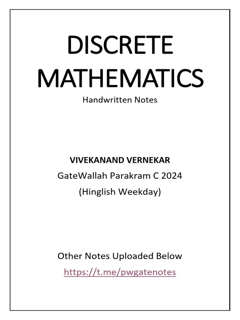 Discrete Mathematics | PDF