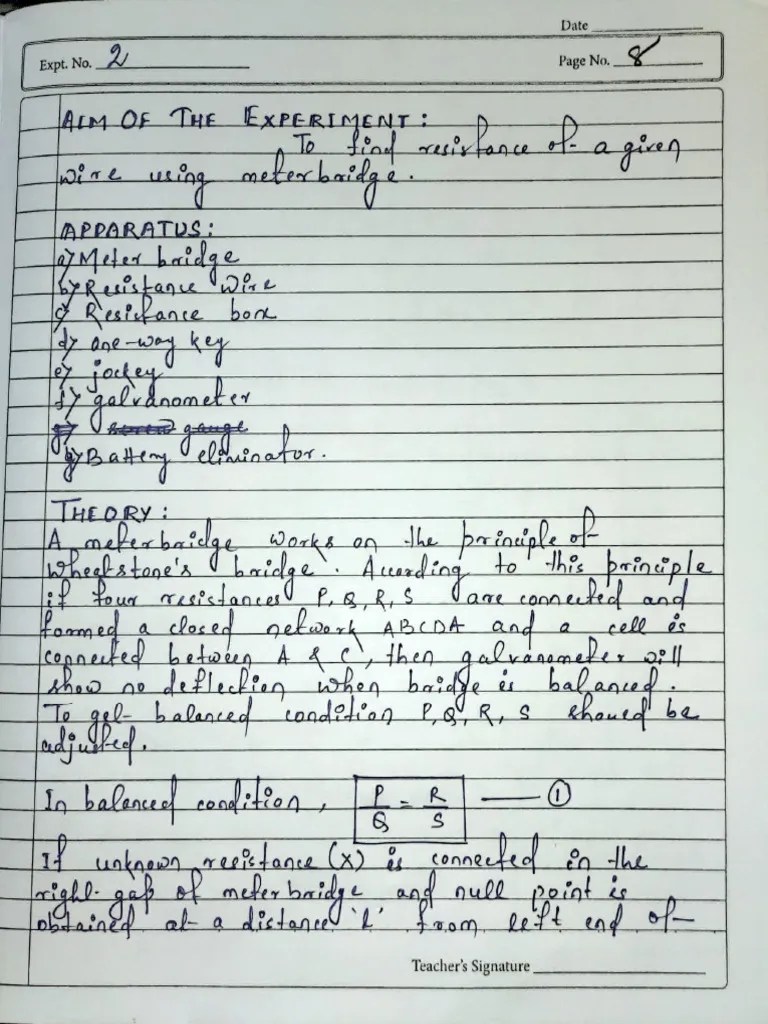 Experiment 2 Resistance By Meterbridge | PDF