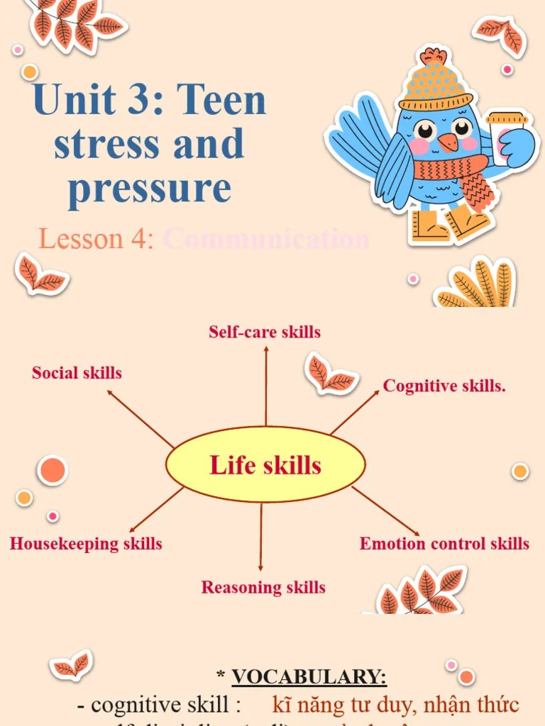 Unit 3 Teen Stress And Pressure Lesson 4 Communication | PDF