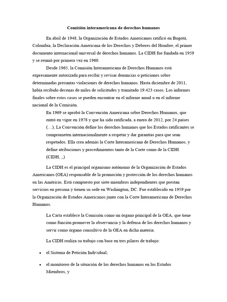 Comision Interamericana De Derechos Huamnos | PDF | Derechos | Justicia