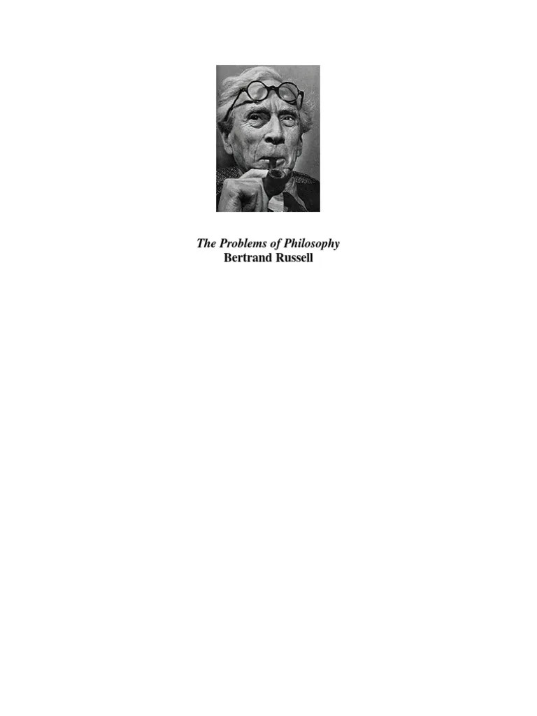 The Problems Of Philosophy Bertrand Russell | PDF