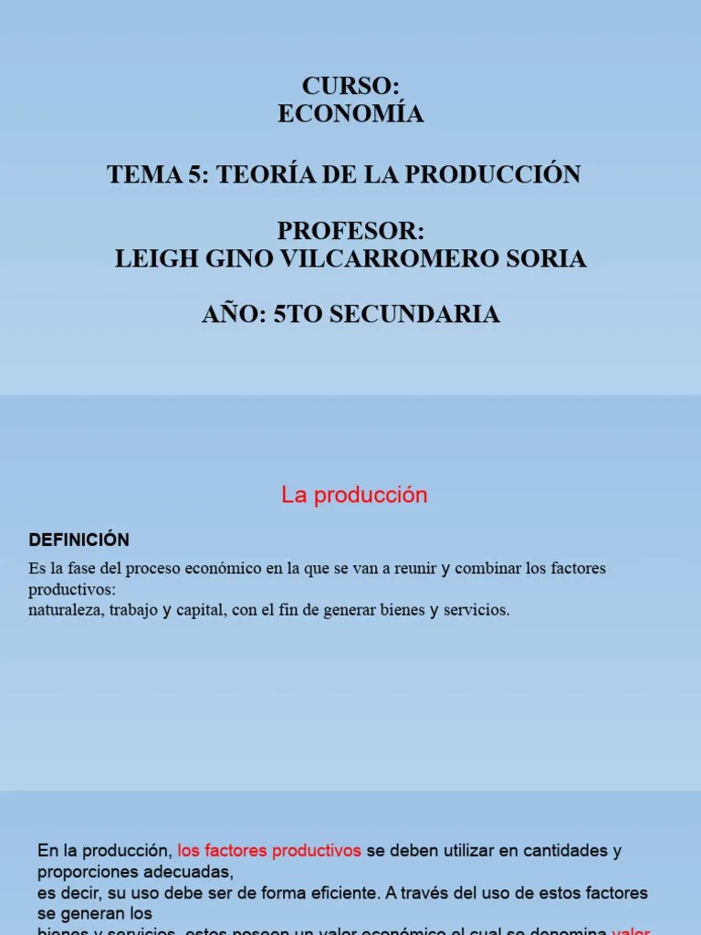Economia_tema 5_ 5to Sec | PDF