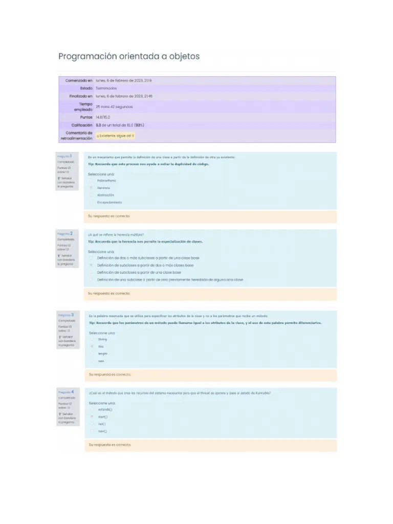 Examen 5 Y 6 De Programacion Orientada A Objetos | PDF