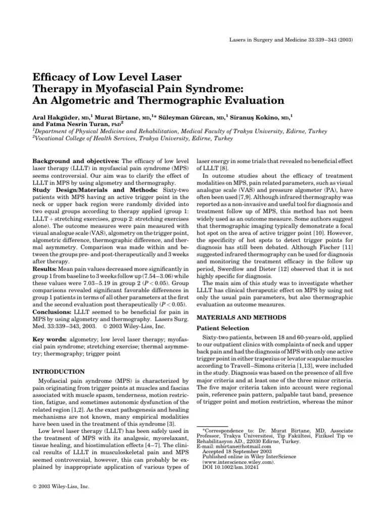 8 - Myofascial Pain Syndrome | PDF