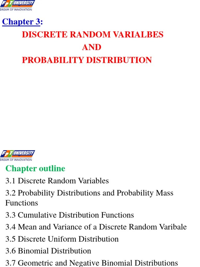 Chapter 3_Discrete Radom Variables And Probability Distribution | PDF ...