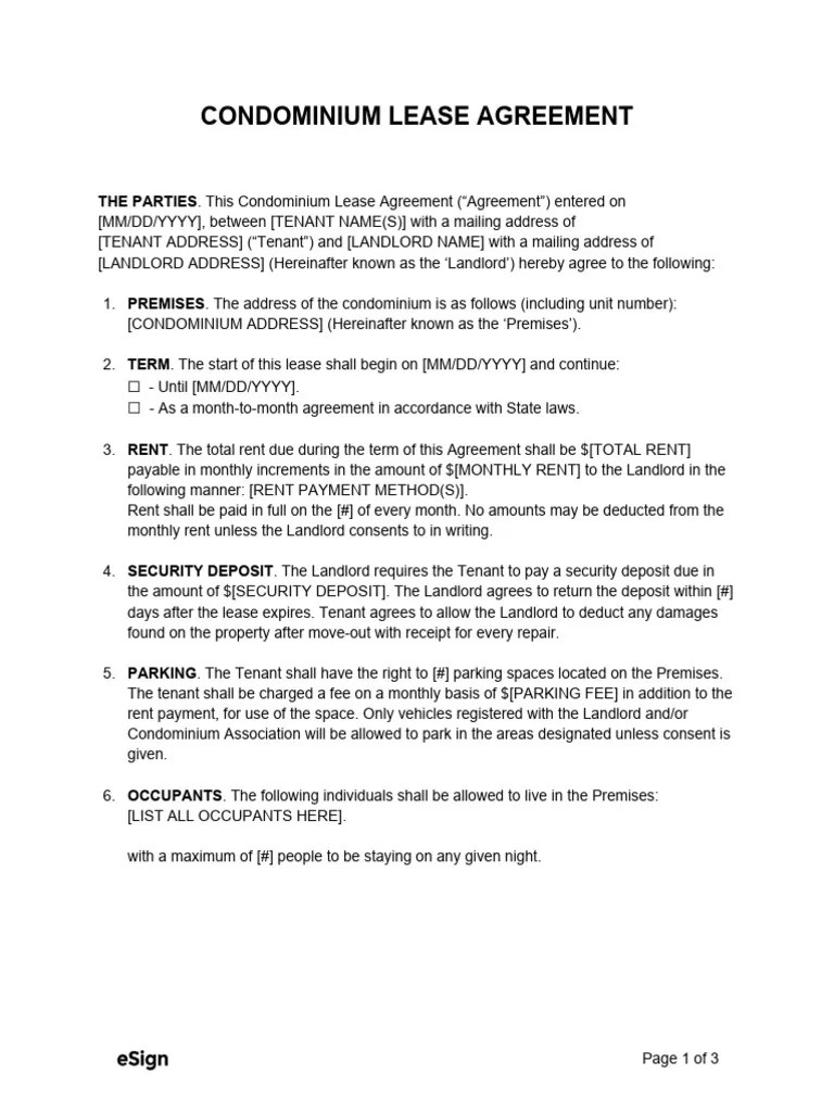 Condominium-Lease-Agreement | PDF