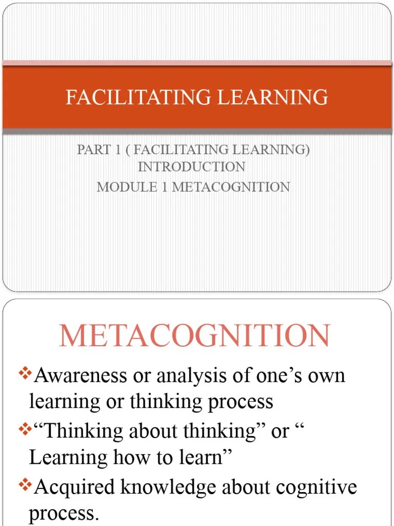 Facilitating Learning And The Principles Of Learning | PDF