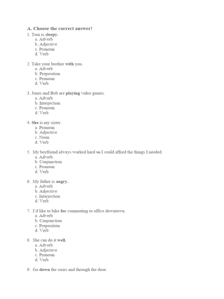 Latihan Part Of Speech | PDF