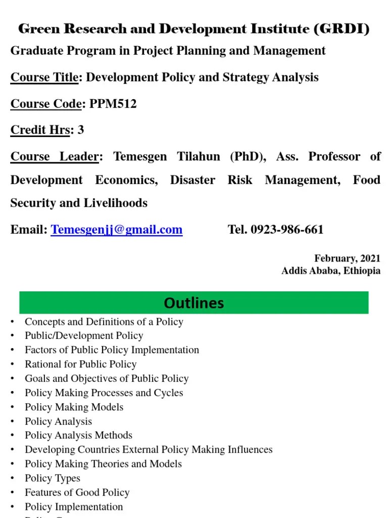 Concepts And Theories Of Policy Analysis | PDF | Policy Analysis | Policy