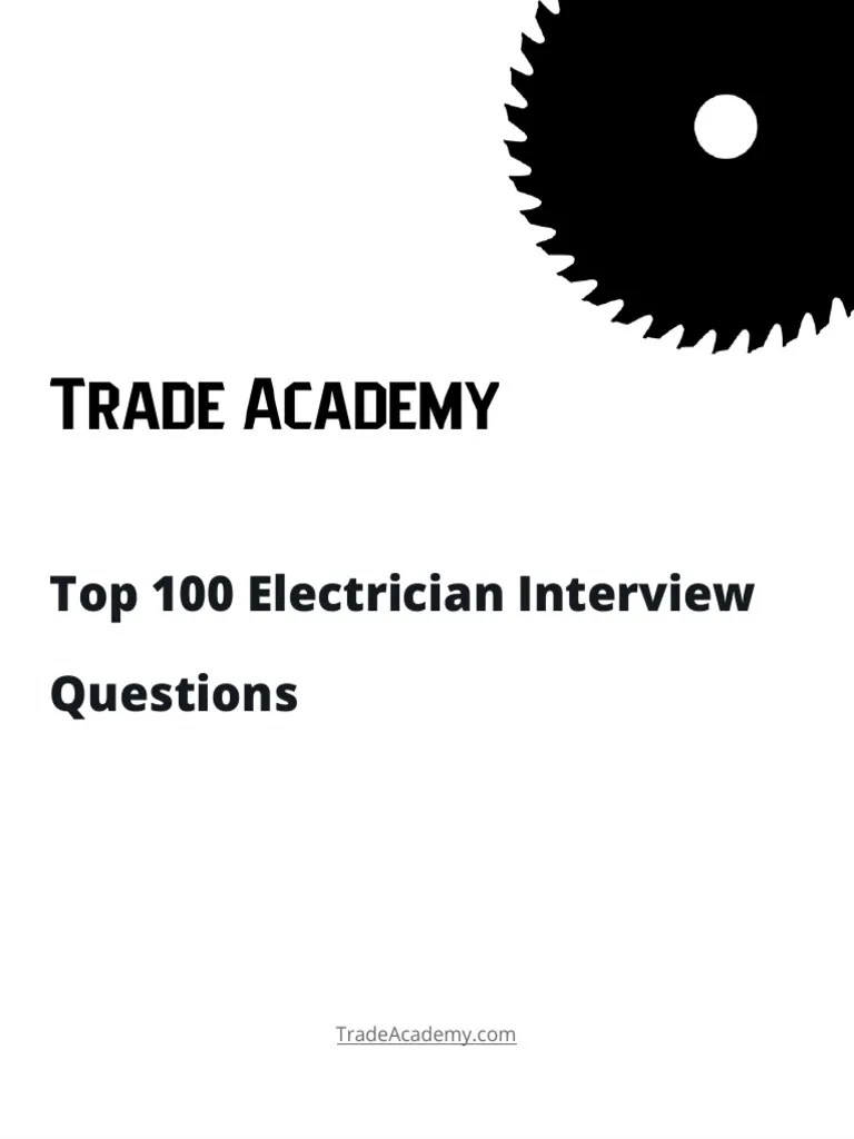Top 100 Electrician Interview Questions | PDF