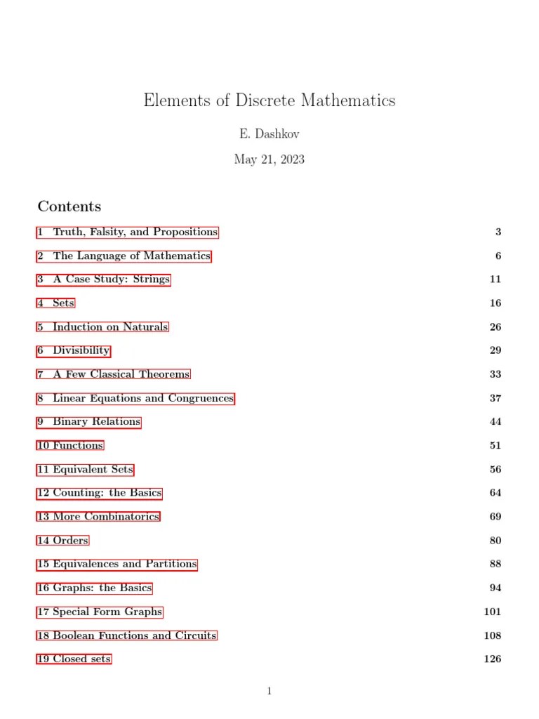 Elements Of Discrete Mathematics | PDF