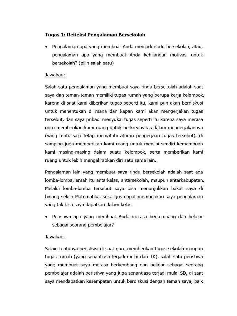 Filosofi Pendidikan Indonesia 01.01.2-T1-2. Mulai Dari Diri (Refleksi ...