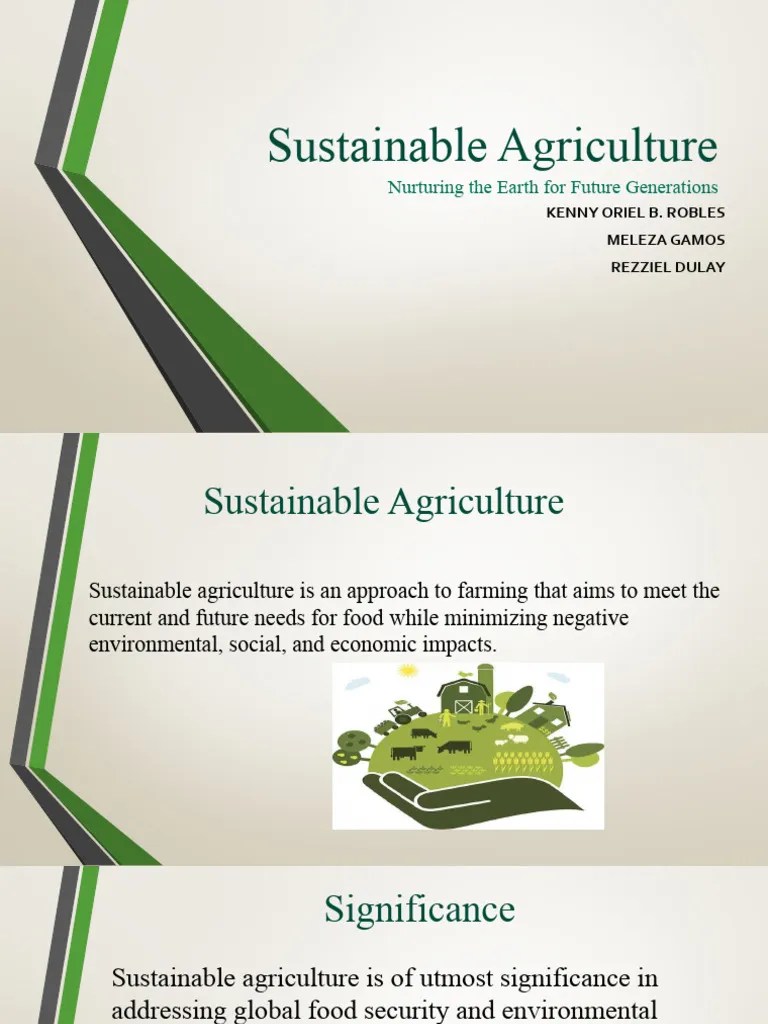 Sustainable Agriculture | PDF