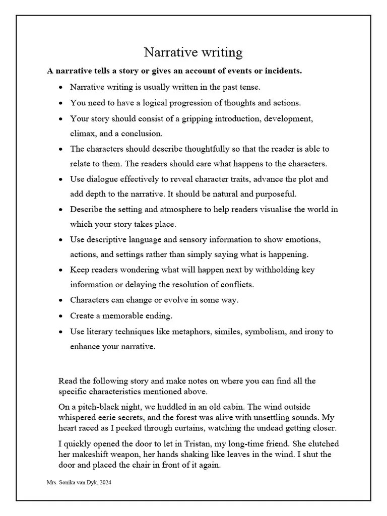 Narrative Writing | PDF
