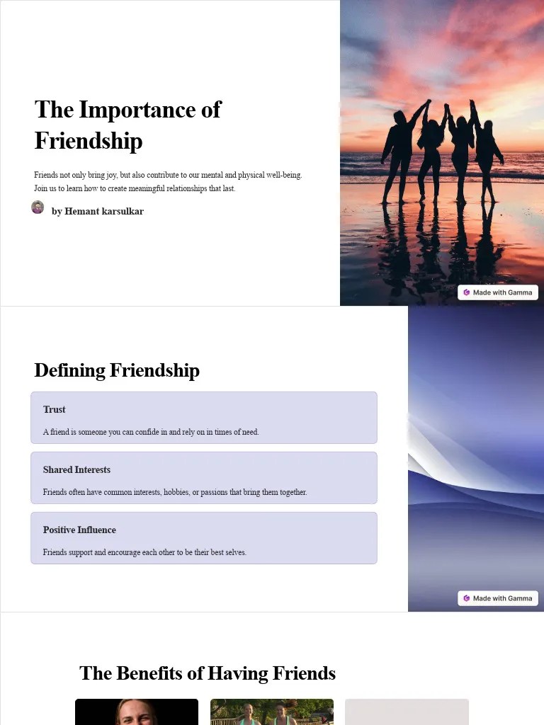 The-Importance-of-Friendship | PDF | Friendship | Interpersonal Relationships