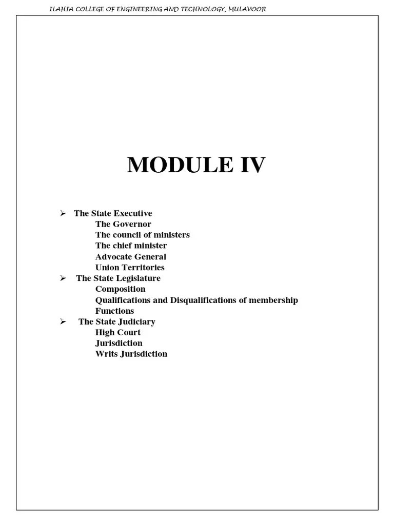 Module IV | PDF