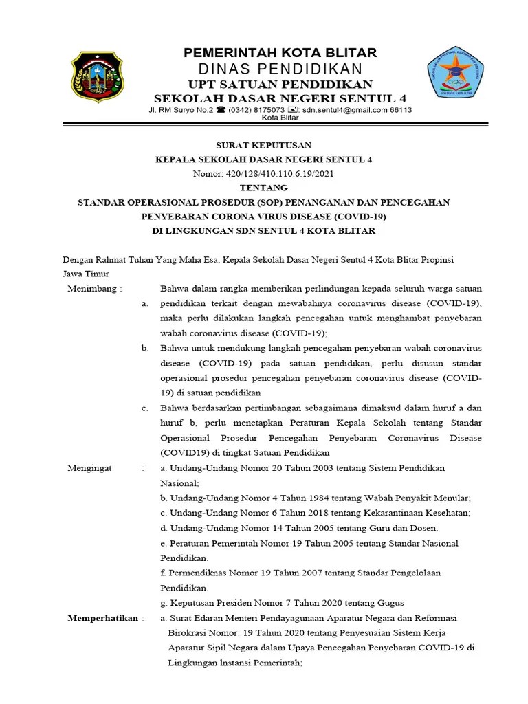 Standar Operasional Prosedur 2021 | PDF