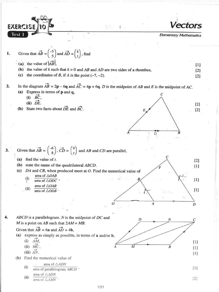 Vectors Practice | PDF