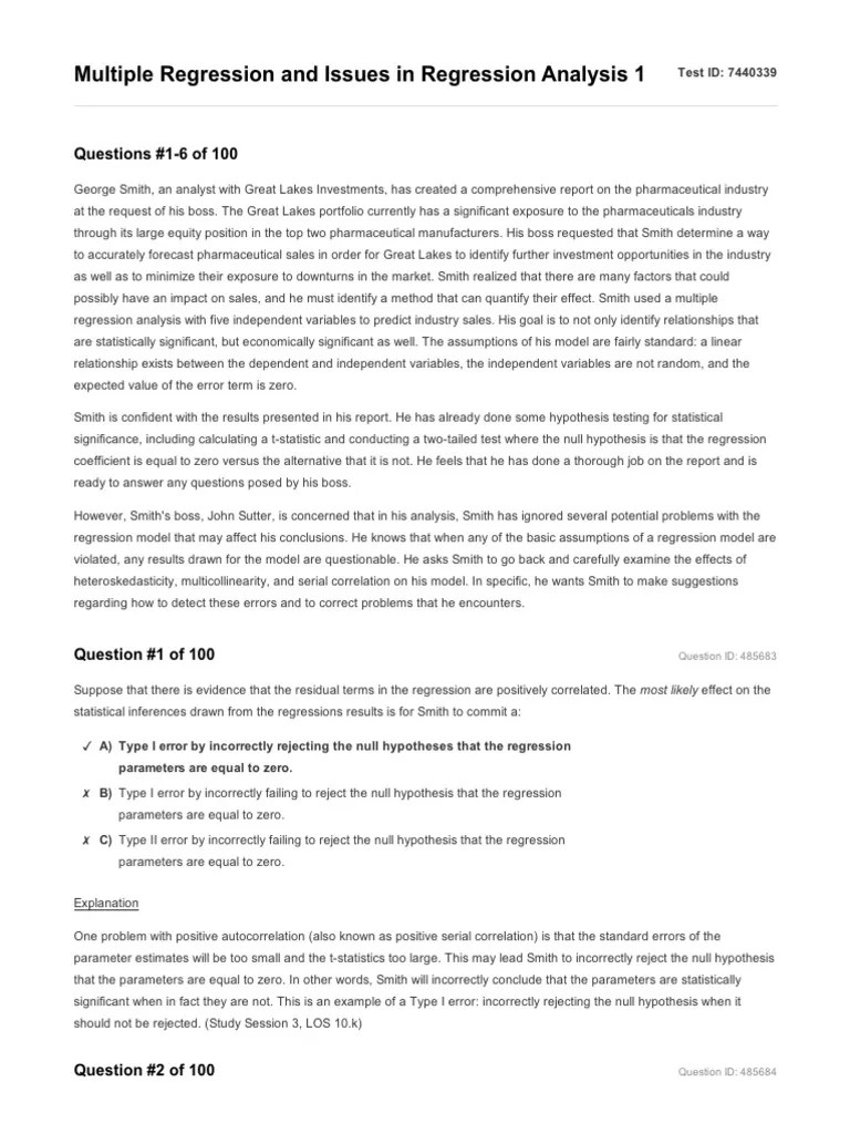 02 Multiple Regression And Issues In Regression Analysis-1 | PDF ...