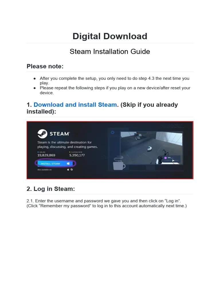 Steam Installation Guide | PDF