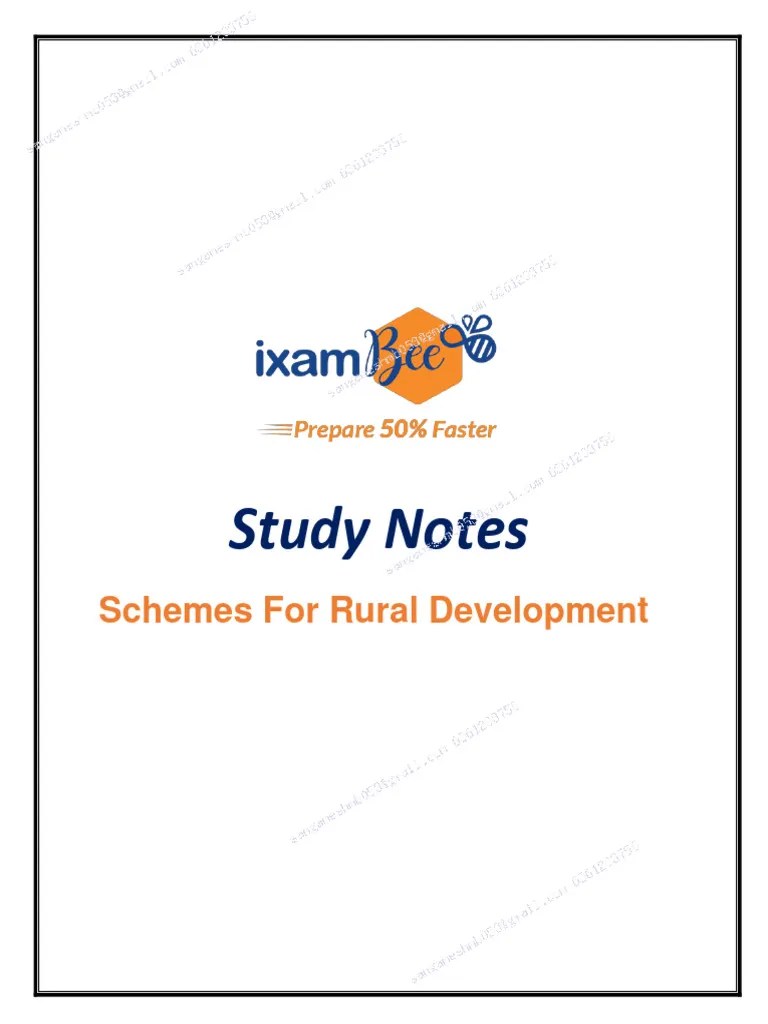 Schemes Rural Development | PDF