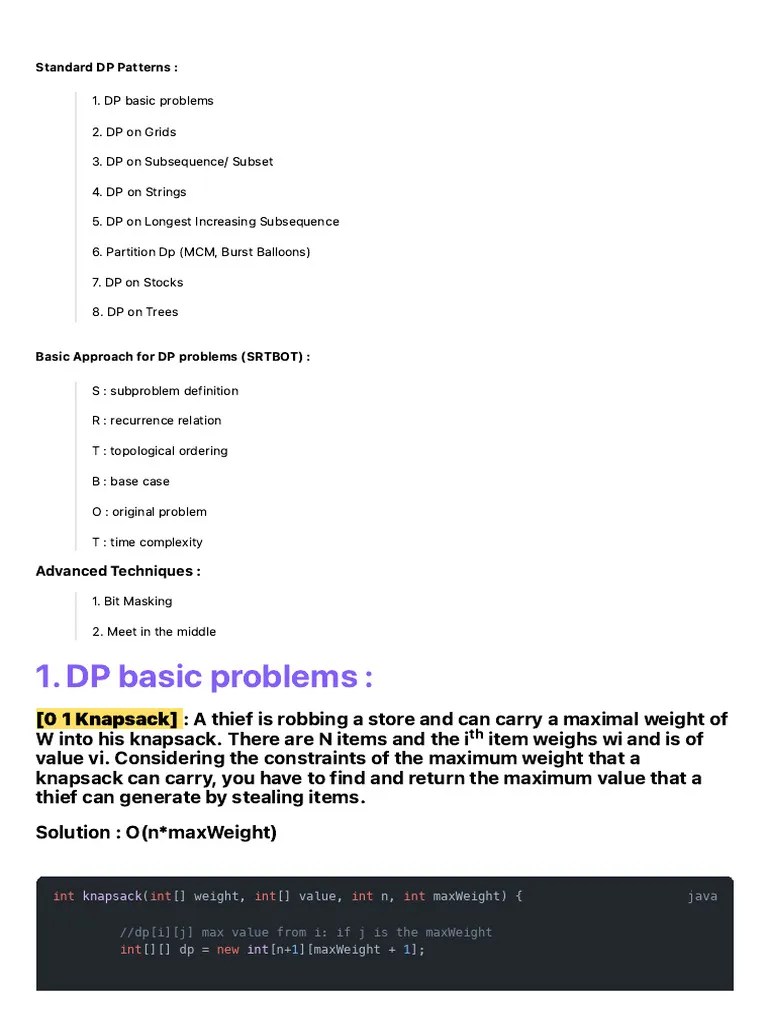 Dynamic Programming | PDF