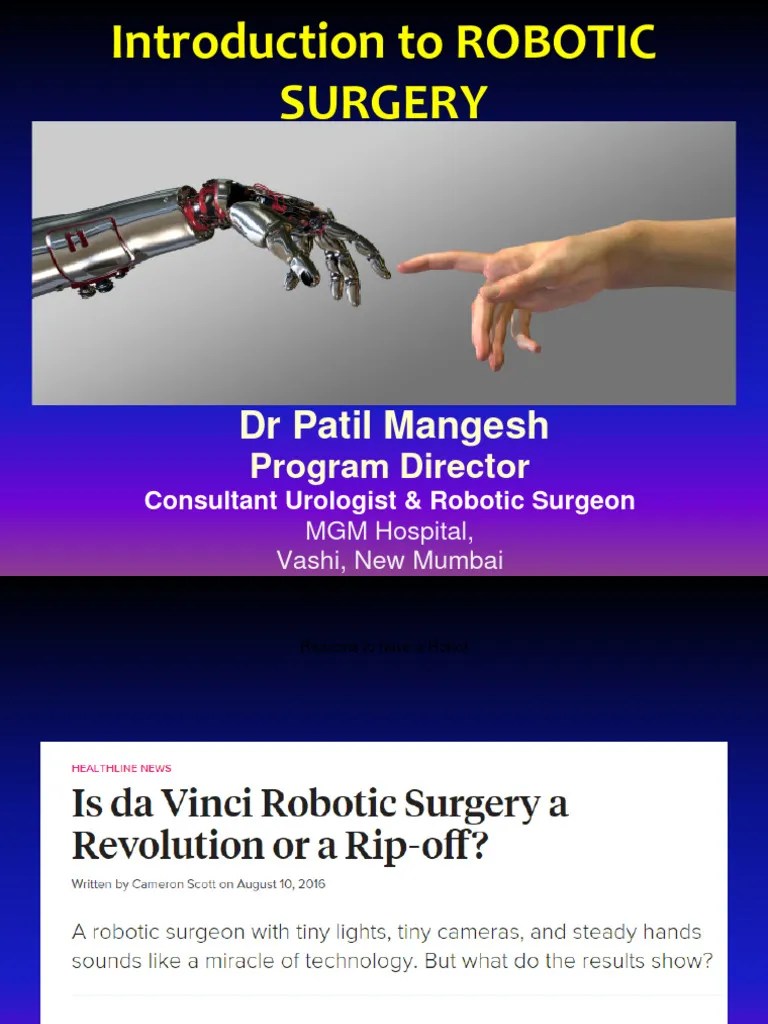 Introduction To Robotic Surgery | PDF