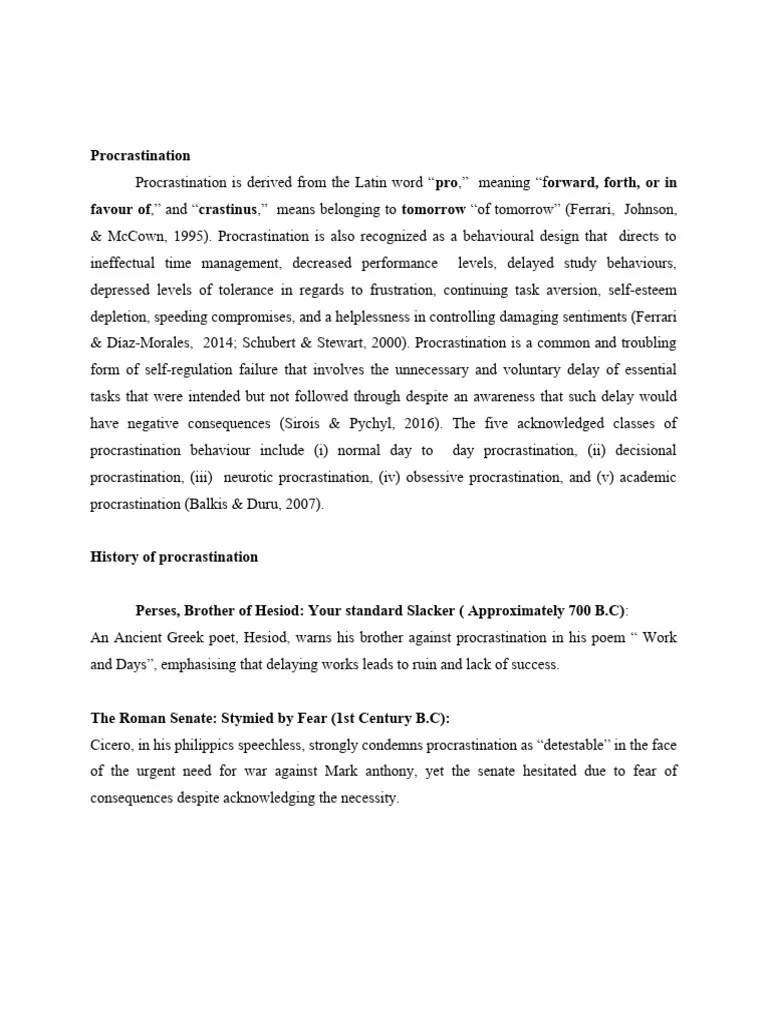 PROCRASTINATION | PDF | Professional Skills | Procrastination