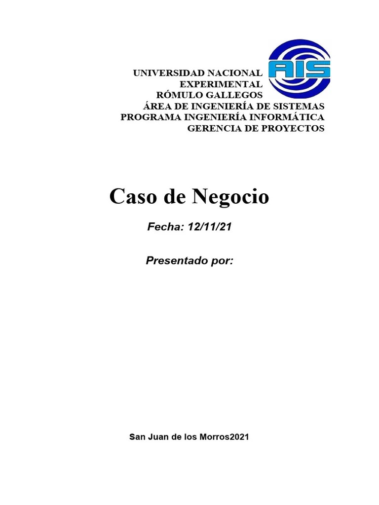 Caso De Negocio | PDF | Negocios