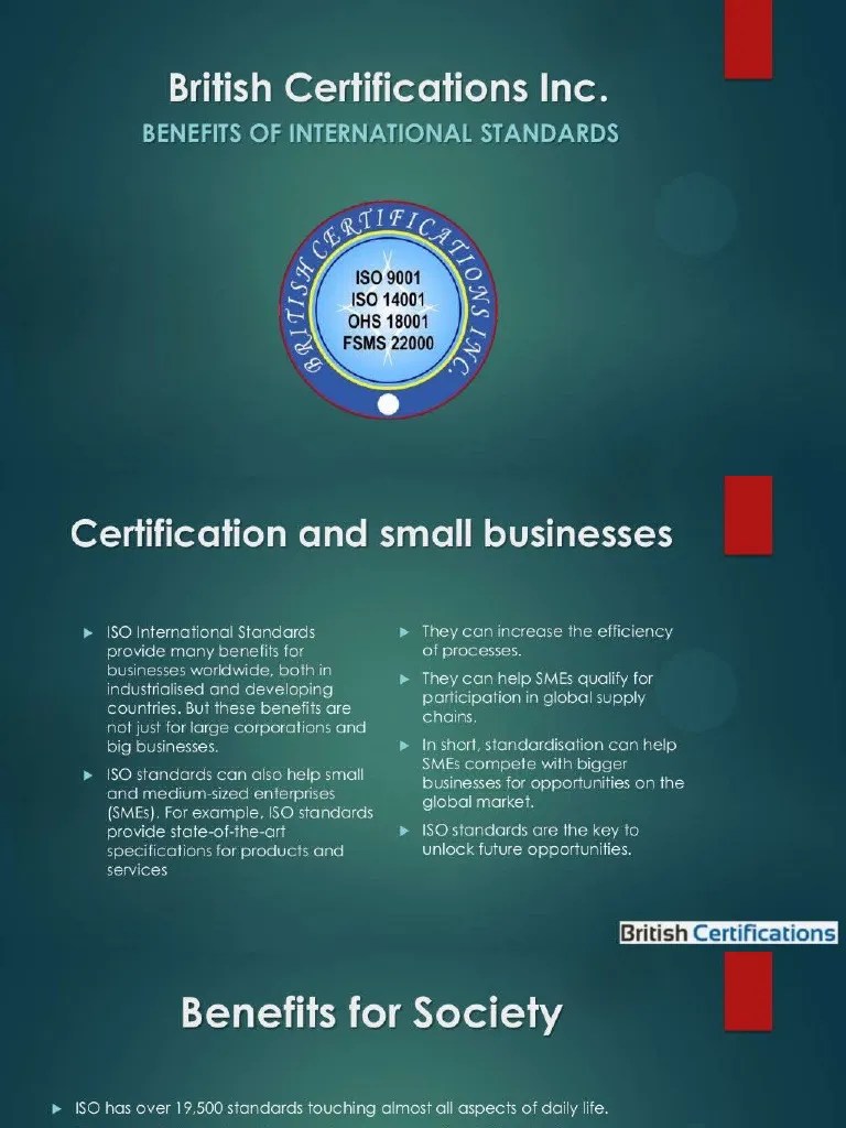 Benefits Of Iso Certification | PDF