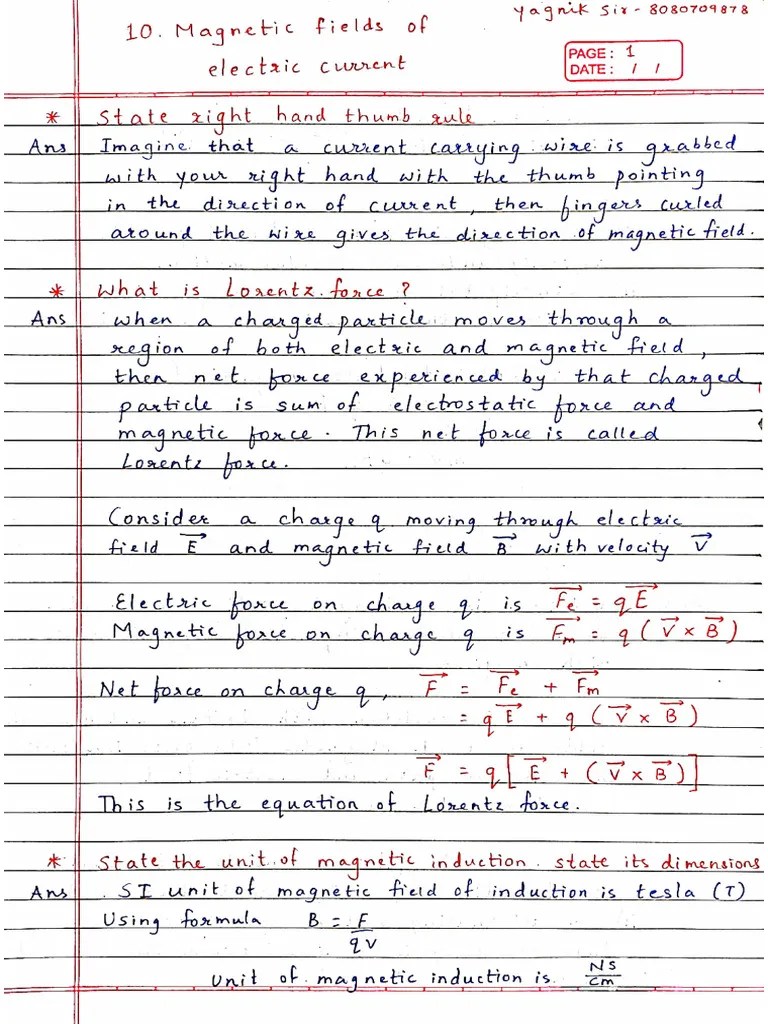 Magnetic Fields Of Electric Current | PDF