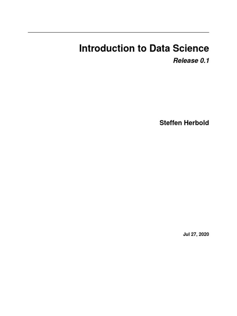Introduction To Data Science | PDF | Receiver Operating Characteristic ...