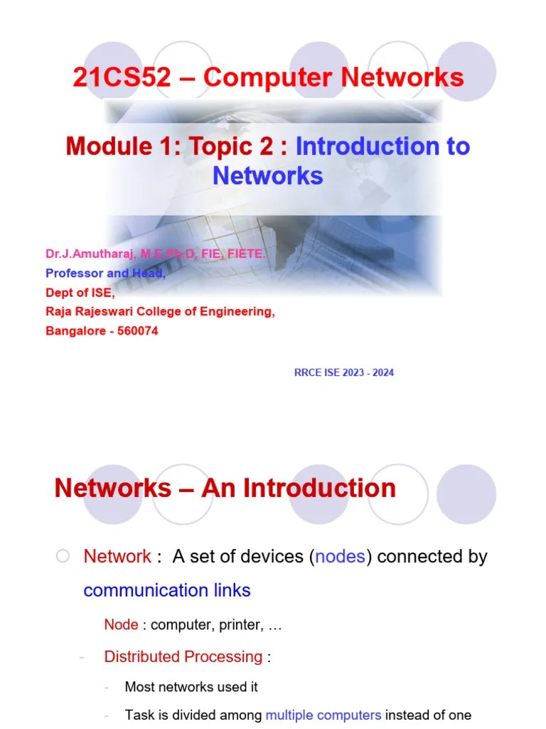 Module 1 Topic 2 - Introduction To Computer Networks - 21CS52 ...