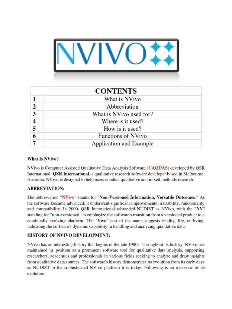 NVivo Software | PDF | Qualitative Research | Data