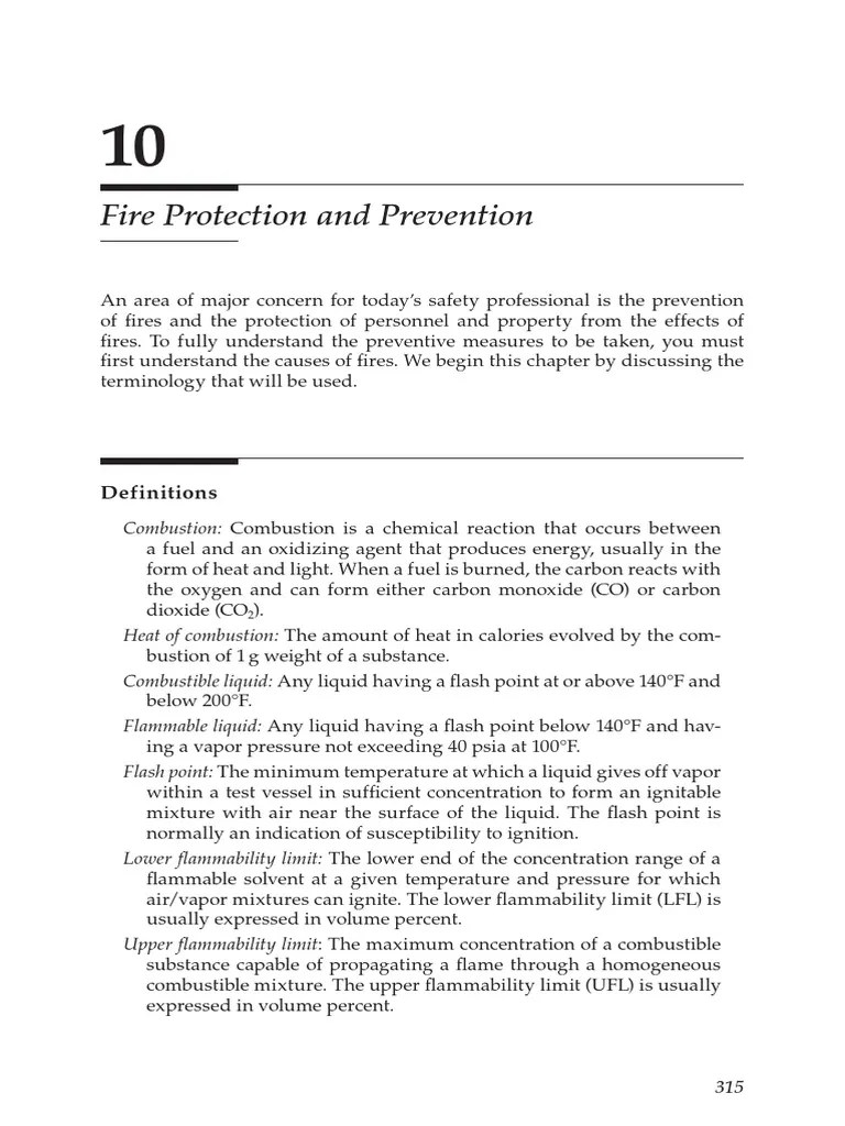 10 - Fire Protection And Prevention | PDF