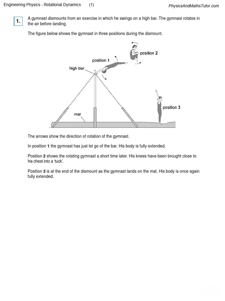 11.1. Rotational Dynamics QP | PDF | Rotation Around A Fixed Axis | Torque
