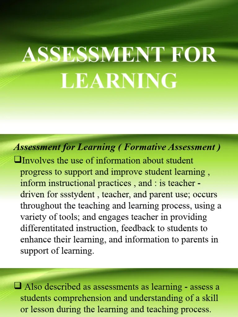 Afl | PDF | Educational Assessment | Learning
