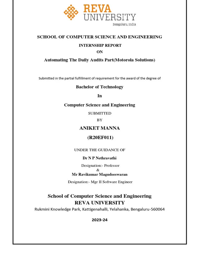 Internship Report Final | PDF | Computing