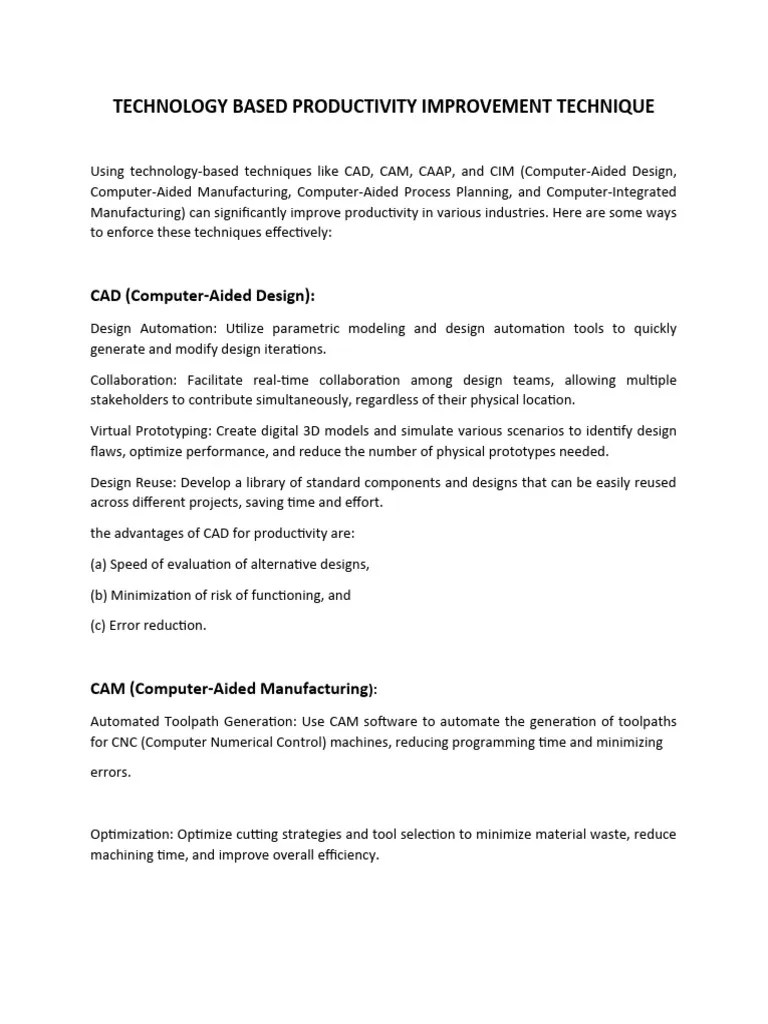 Cad, Cam, Cim, Caap | PDF | Computer Aided Design | Automation
