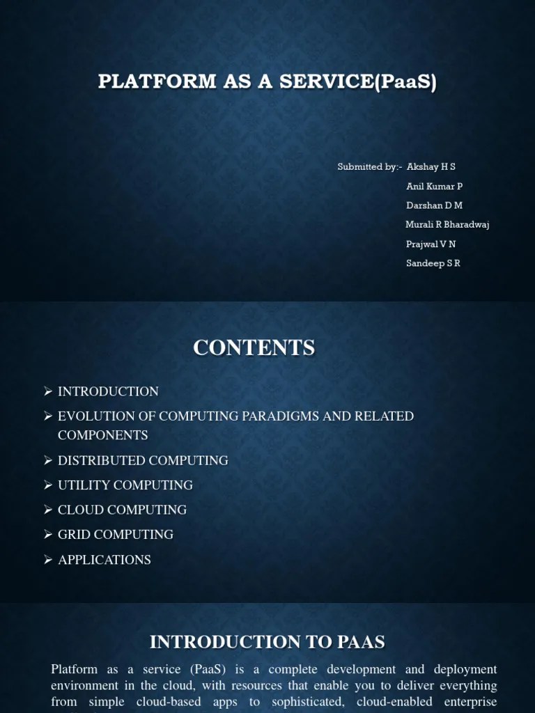 Platform As A Service (PaaS) 1 | PDF | Cloud Computing | Platform As A ...