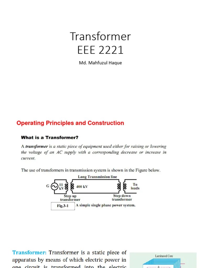 Transformer Hand Notes For Electrical Machine | PDF
