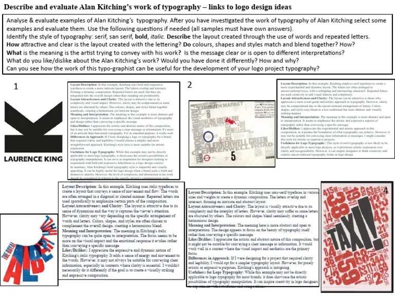 Alan Kitching Analysis Completed | PDF | Typography | Logos