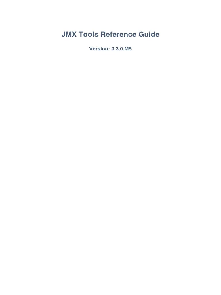 JMX Tools Reference Guide | PDF | Class (Computer Programming) | Eclipse (Software)
