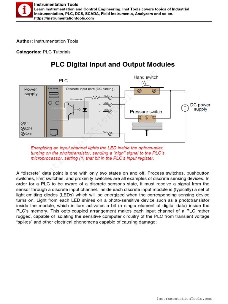 PLC Input And Output Modules | Download Free PDF | Programmable Logic ...